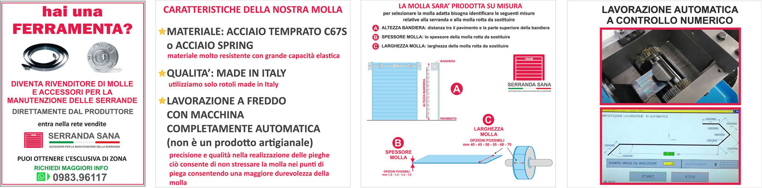 molle per serrande molle per serrande di varie misura